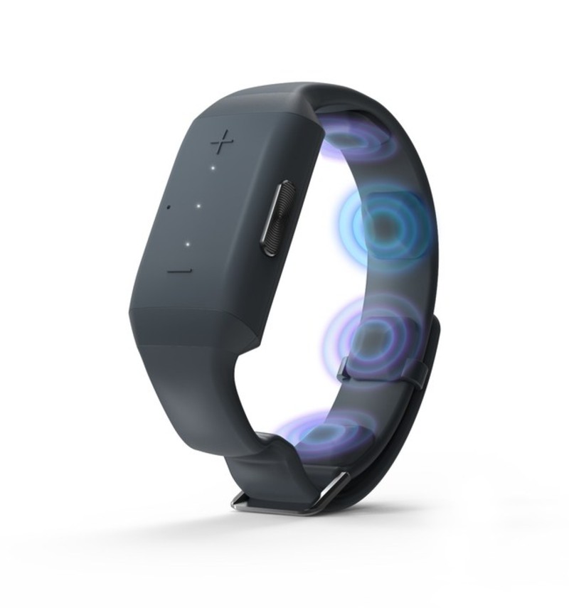Neosensory's wristband, which vibrates as it detects sound.